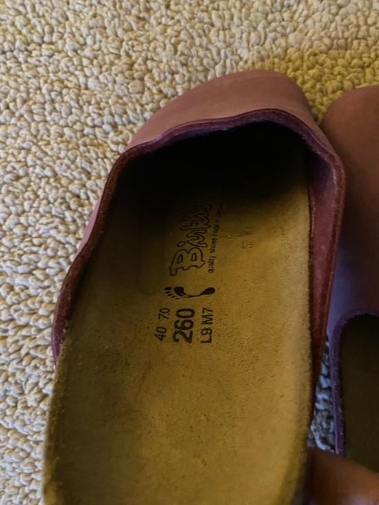 Birkis Amsterdam Plum Leather Slip-On Clog size 40! - Picture 7 of 13